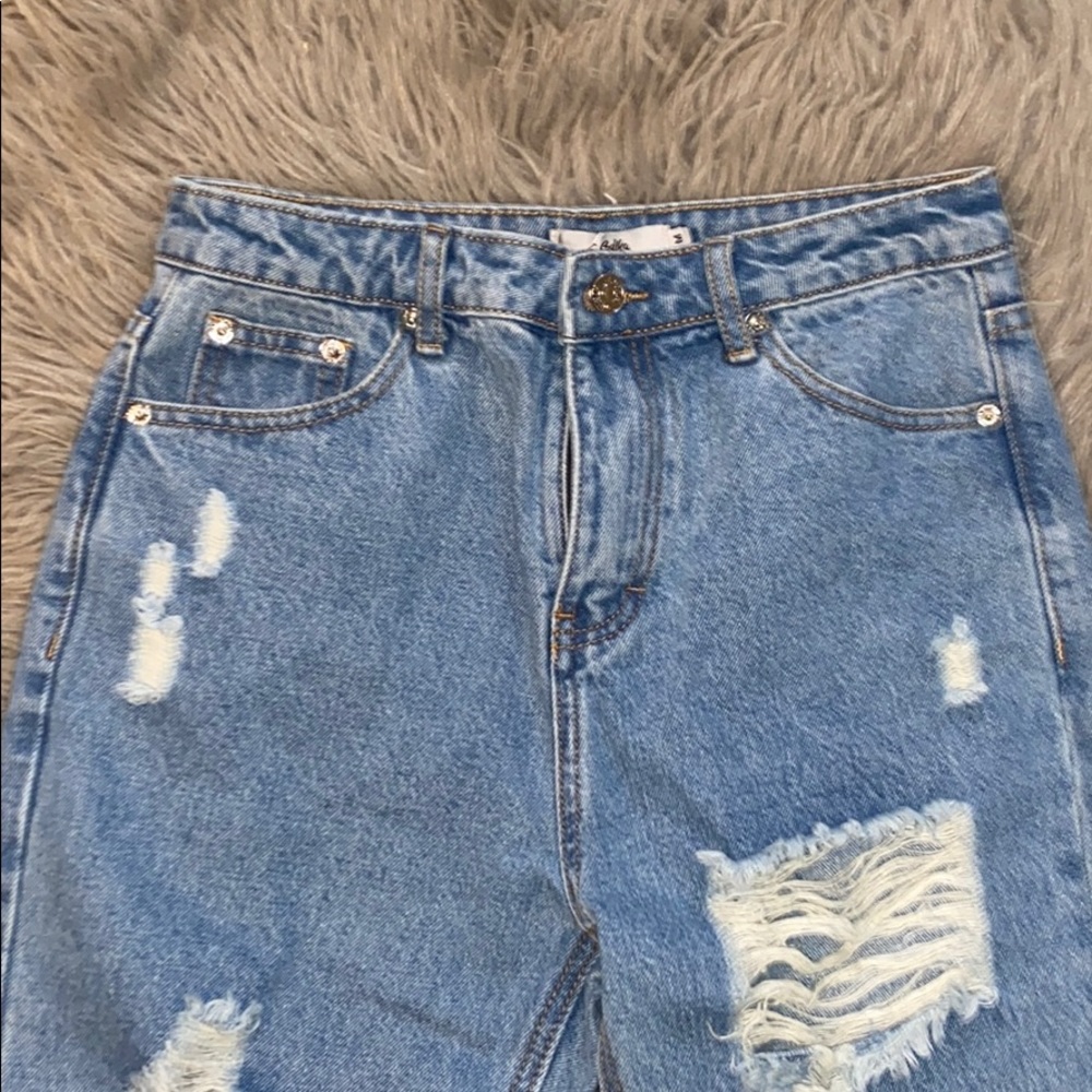 NEW Adika Distressed Mom Jeans NEW - Picture 3 of 5